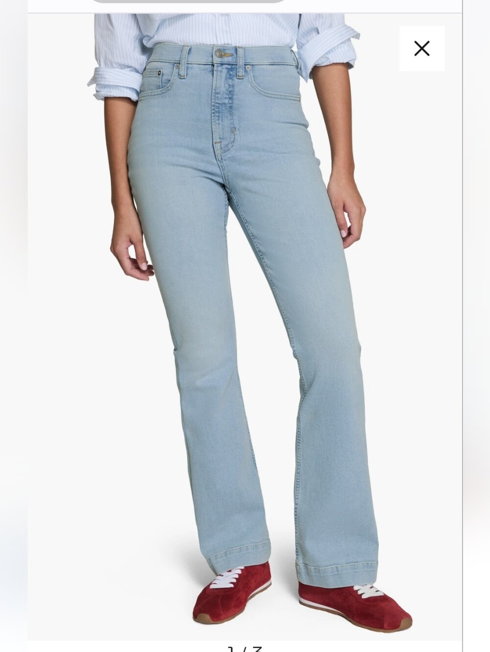 Spanxsculpt Redefine High Rise Flare Jeans In Color Tidal Blue Size 20W NWT